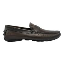 Mocassim Samello Drive Nico Couro Absolut Sapato Slip On Marrom Café Original