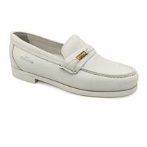 Mocassim Samello Senno Sapato Monza Masculino Couro Branco