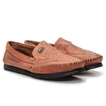 Mocassim Sapatilha Masculina Sapato Casual Leve Couro Estampado Havana 105 Mocassim Sapatilha Masculina Sapato Casual Leve Couro Estampado Havana 105