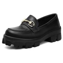 Mocassim Tratorado Feminino Sapato Oxford Blogueira Casual