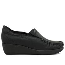 Mocassim usaflex anabela ref 5743pl feminino