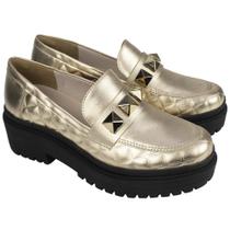 Mocassim Via Marte Gold Feminino