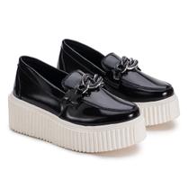 Mocassim Victoria Feminino Metalizado GuGi 405-GG Com Solado Alto Leve