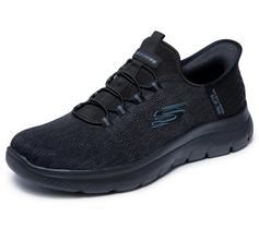 Mocassino Skechers Summits Key Pace para homens preto de 10,5 W