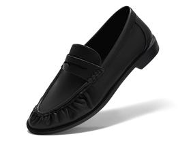 Mocassins Coutgo Penny para mulheres, sapatos sem cadarço, pretos, tamanho 8,5 Mocassins Coutgo Penny para mulheres, sapatos sem cadarço, pretos, tamanho 8,5