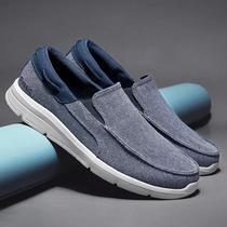 Mocassins De Lona Masculinos Confortáveis Respirável Tênis Casuais Clássicos Sapatos De Outono