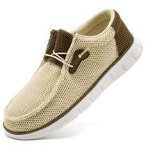 Mocassins EGMPDA, sapatos de barco sem cadarço para homens, bege, marrom Mocassins EGMPDA, sapatos de barco sem cadarço para homens, bege, marrom