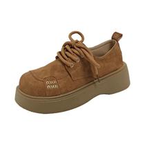 Mocassins Femininos De Couro Macio Com Plataforma, Sapatos De Camurça Baixa Para Mocassins Femininos De Couro Macio Com Plataforma, Sapatos De Camurça Baixa Para