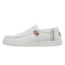 Mocassins Hey Dude Wally Break Stitch White Mows tamanho 14 masculinos