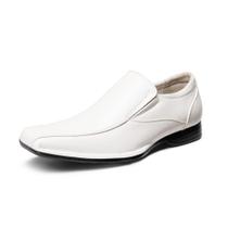 Mocassins Masculinos Bruno Marc com Bico Quadrado Branco Nº 10,5