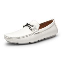 Mocassins Masculinos Bruno Marc Moc Toe Slip-On Branco Tamanho 11 Mocassins Masculinos Bruno Marc Moc Toe Slip-On Branco Tamanho 11