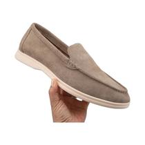 Mocassins Masculinos De Camurça Confortáveis, Estilo Slip-on, Com Ponta Redonda Clássica, Em Couro Mocassins Masculinos De Camurça Confortáveis, Estilo Slip-on, Com Ponta Redonda Clássica, Em Couro