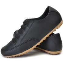 Mocatênis feminino Preto Leve Casual Confortável