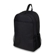 Mochila 16L com Bolso Frontal e Laterais para Laptop 15,6” Preta Mochila 16L com Bolso Frontal e Laterais para Laptop 15,6” Preta