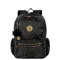 Mochila 2 Compartimentos Paul Frank Styles - Black N Gold