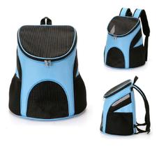 Mochila 35cm Azul Bolsa Para Transporte de Gatos e Cachorros Pets