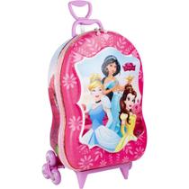 Mochila 3d Com Rodinhas Disney Princesas Marca Max Toys
