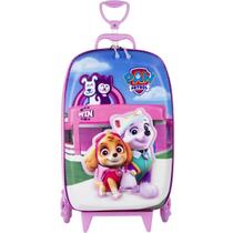 Mochila 3D Crianças Patrulha Canina Pet Shop Mala Rodas 360