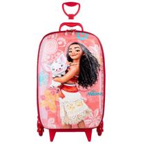 Mochila 3D De Rodinhas Infantil Princesa Moana Rosa