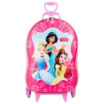 Mochila 3D De Rodinhas Infantil Princesas Rosa Disney