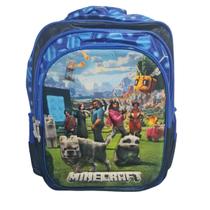 Mochila 3D escolar Infantil Turma Minecraft filme com ziper e 3 compartimento