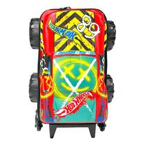 Mochila 3d Hotwheels Demo Derby Monster Trucks - Maxtoy Liso Vermelho Mochila 3d Hotwheels Demo Derby Monster Trucks - Maxtoy Liso Vermelho