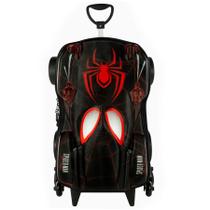 Mochila 3D Infantil Homem Aranha Miles - Vermelha 54x33x19cm