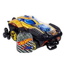 Mochila 3D Rodas Hot Wheels Dune a Soar Dourado Lancheira