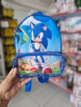 Mochila 3d sonic com fecho transparente Mochila 3d sonic com fecho transparente