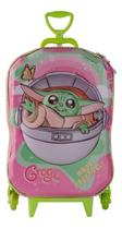 Mochila 3d Star Wars Grogu Rosa Verde Maxtoy 3861