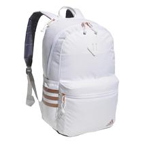 Mochila adidas Classic de 3 listras unissex branca/rosa dourada Mochila adidas Classic de 3 listras unissex branca/rosa dourada