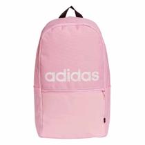 Mochila Adidas Clássica Logo Linear Unissex IS7067 ROSA CLARO/BRANCO