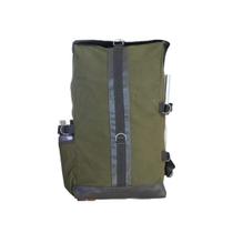 Mochila adventure para viagem camping em lona de caminhão detalhes em couro Grande 62 cm