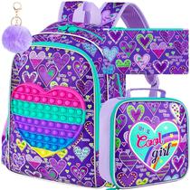 Mochila AGSDON 16" para Niñas Resistente al Agua - Set de 3 Piezas Mochila AGSDON 16" para Niñas Resistente al Agua - Set de 3 Piezas