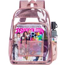 Mochila AGSDON, bolsa transparente transparente para mulheres, rosa