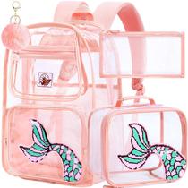 Mochila AGSDON Clear Kids Mermaid PVC 33x43x17 cm