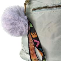 Mochila alça costas escolar/viagem zíper pom pom love repartições fashion