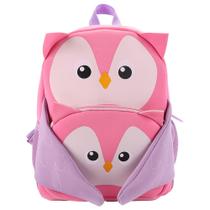 Mochila Animais Ilhama Pré Coruja Rosa Passeio Yins
