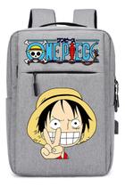 Mochila Anime One Piece Backpack For Estudante Escolar Usb
