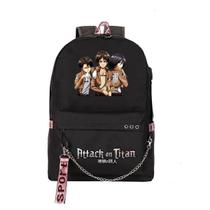 Mochila Anime School Attack on Titan para crianças