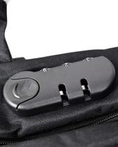 Mochila anti furto com cadeado USB e fone de ouvido alça metal reforçada - Filó Modas