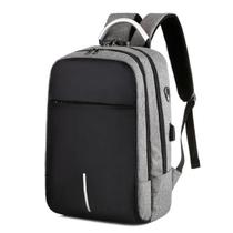 Mochila Anti Furto Notebook Senha Impermeável Saida Cabo Aux