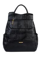 Mochila antifurto de couro croco feminina Suelen