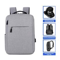 Mochila Antifurto Estilosa Resistente Unissex Com Carregamento USB Prática - Cores