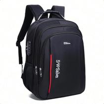 Mochila Antifurto Usb Notebook Bolsa Impermeável - Preto