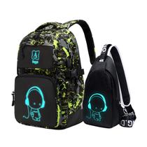 Mochila Asge para crianças Camo Bookbag para ensino médio (verde)