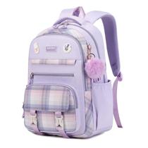 Mochila ASKSKY Infantil para Escola (6 a 14 anos) - Roxa