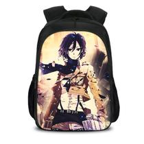 Mochila Attack Ons Titans Kids School Nylon 27x17x40cm