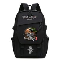 Mochila Attack Ons Titans Kids School Poliéster 29x18x42cm