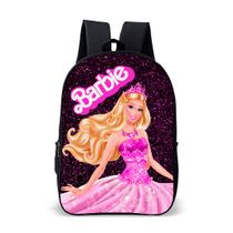 Mochila Avulsa Escolar Feminina Menina Estilo Fashion Mundo Rosa Boneca Aventura e Diversão Barbi